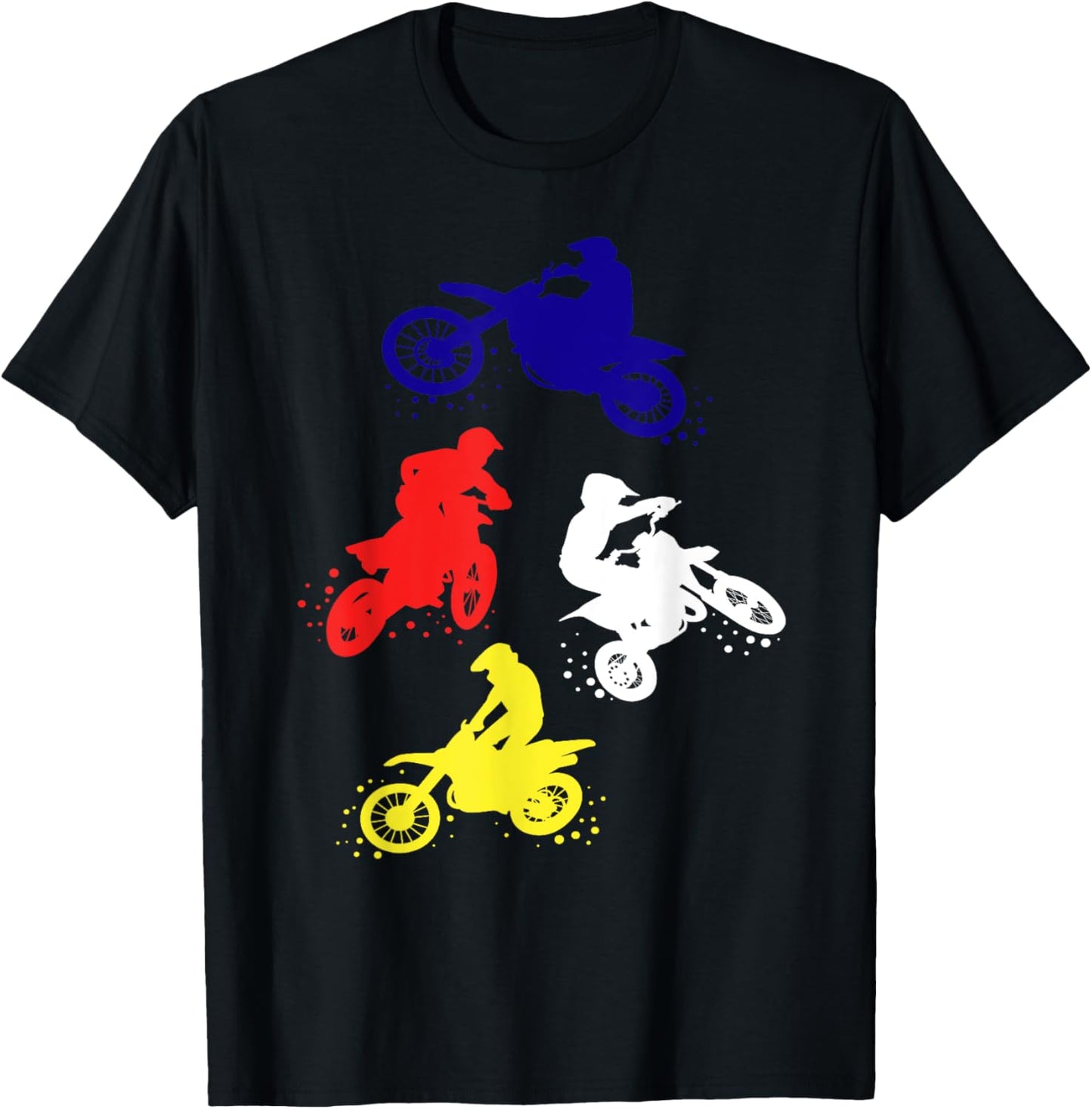 Retro Dirt Bike Boys Toddler Motocross Gift T-Shirt - T-Shirt | Black
