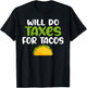 Will do Taxes for Tacos Tax Bookkeeper funny Accounting T-Shirt - T-Shirt | Black
