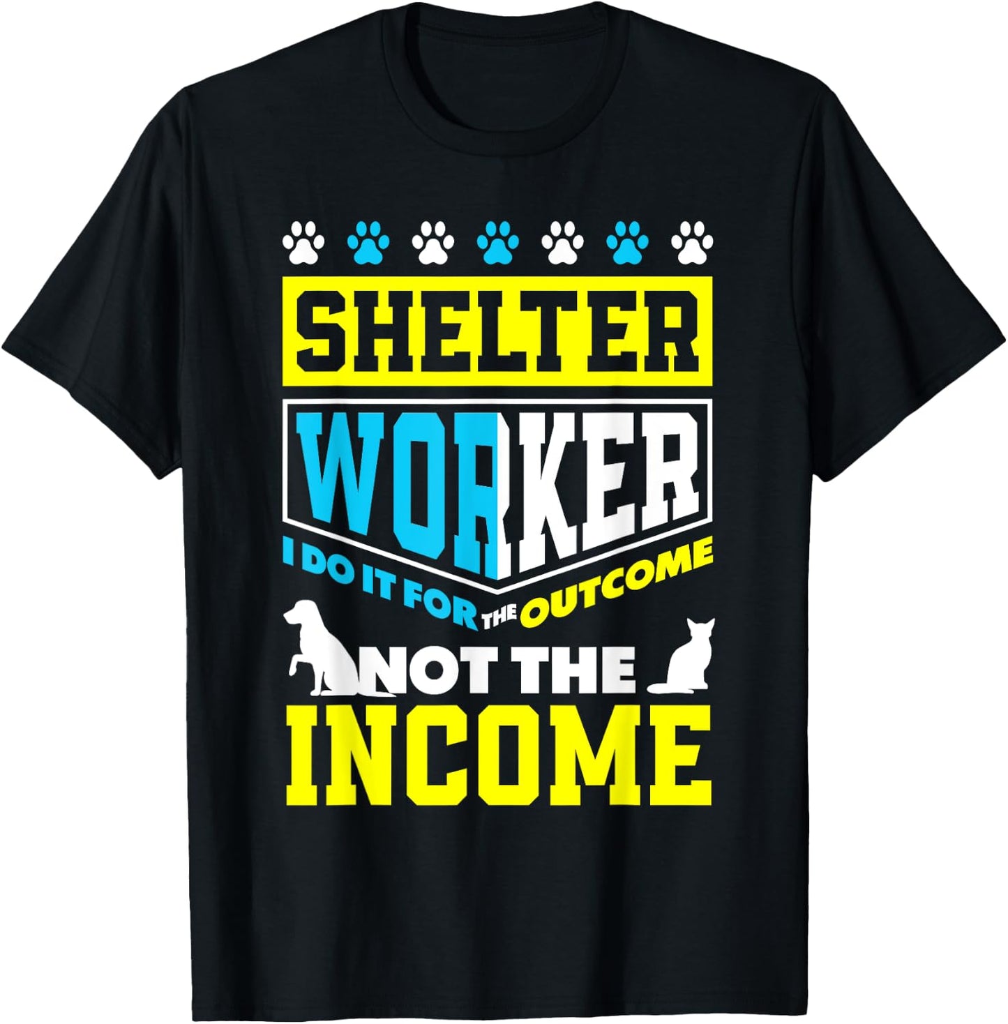 Animal Rescue Pet Adoption Shelter Worker T-Shirt - T-Shirt | Black