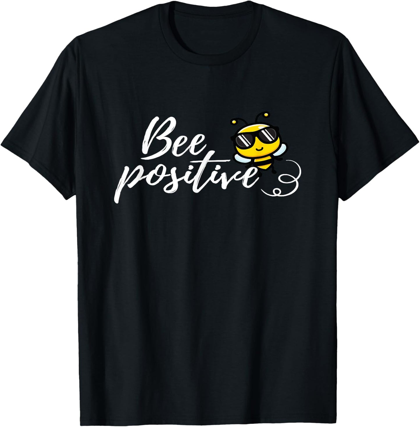 Bee positive kind bumblebee Graphic T-Shirt - T-Shirt | Black