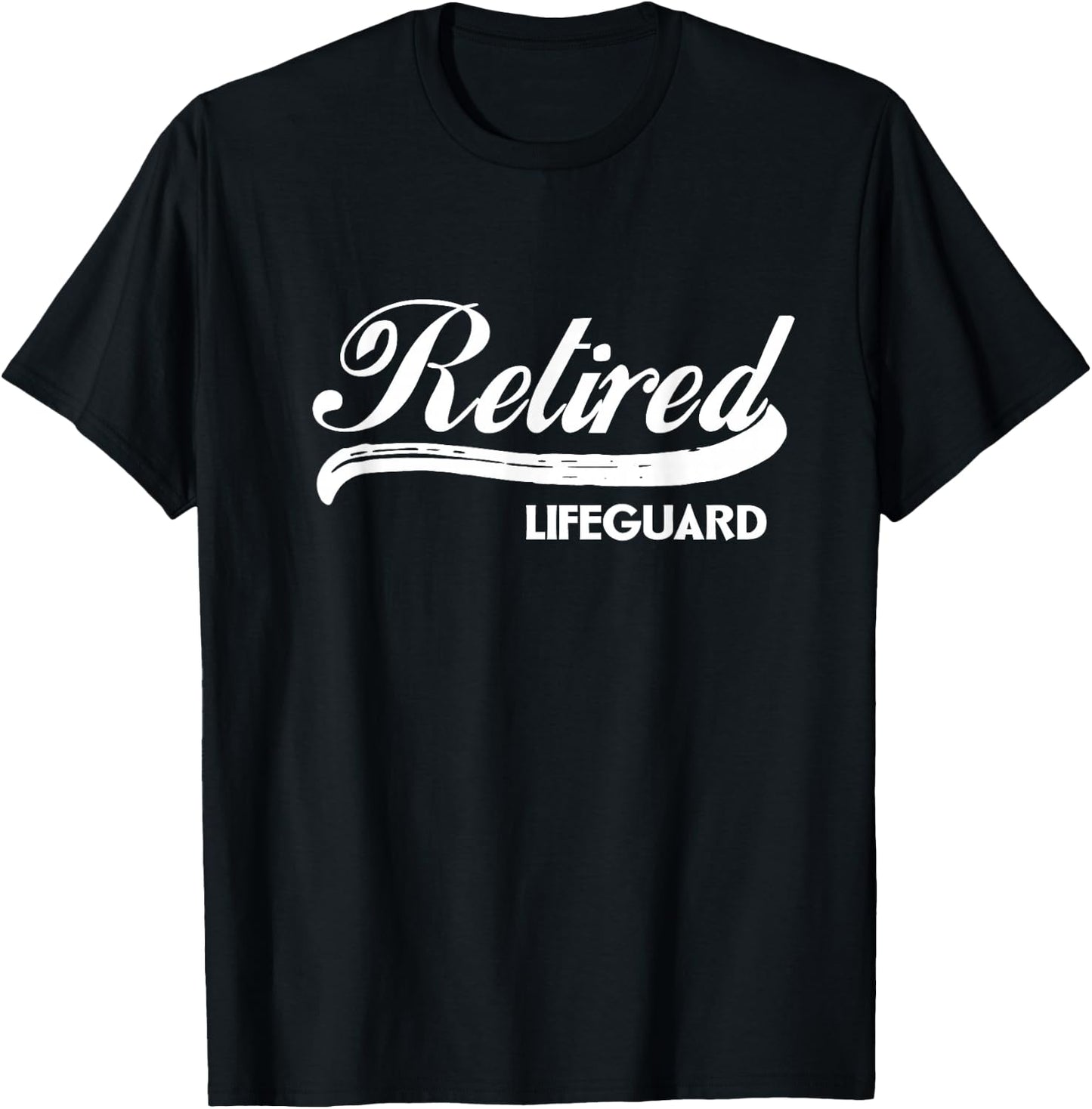 Retired Lifeguard Funny Retirement Party Gift Summer T-Shirt - T-Shirt | Black