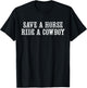 Save A Horse Ride A Cowboy Vintage Retro T-Shirt - T-Shirt | Black