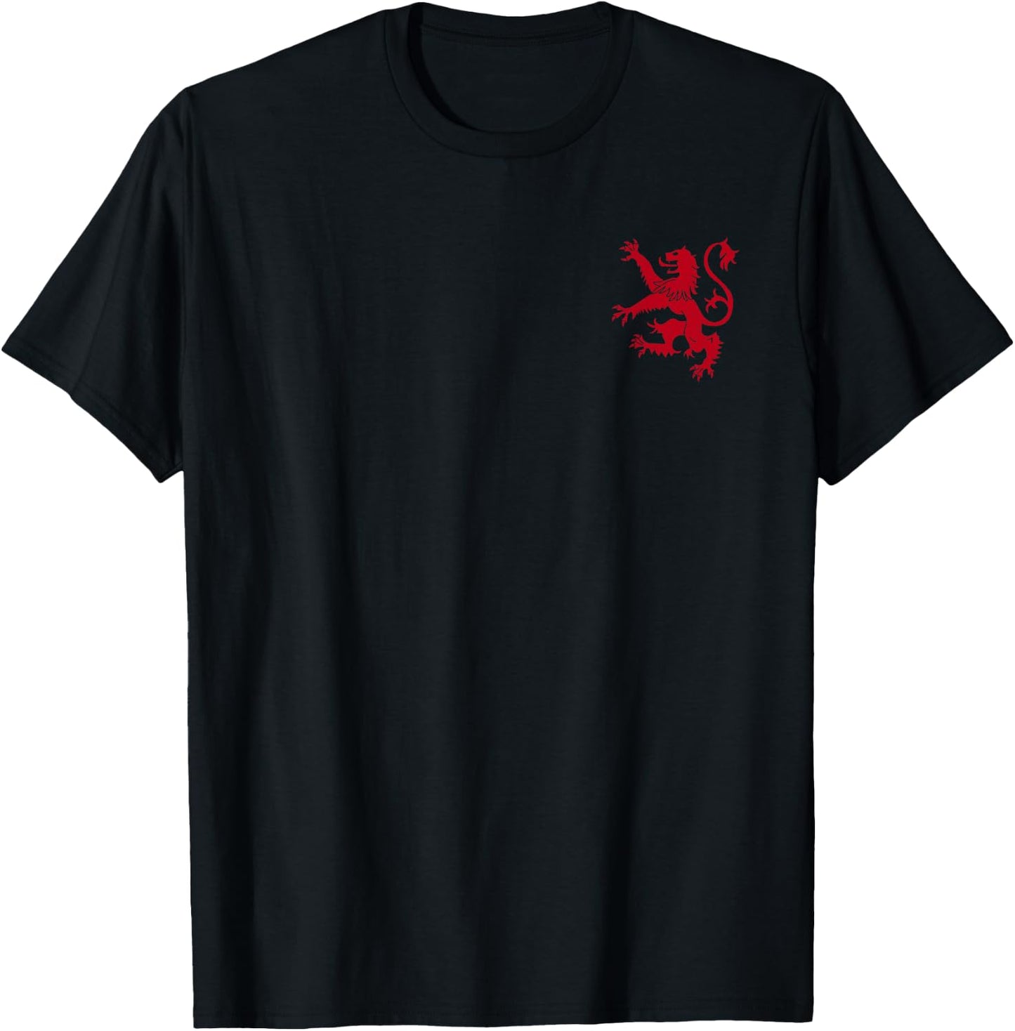 Scotland RED Lion Rampant Symbol T-Shirt - T-Shirt | Black