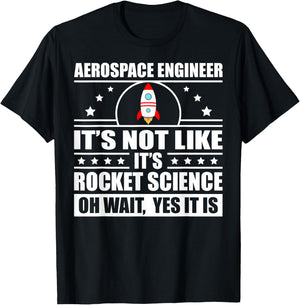 Cool Aerospace Engineer Women Rocket Scientist Space T-Shirt - T-Shirt | Black
