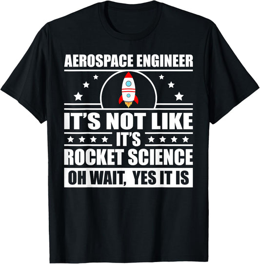Cool Aerospace Engineer Women Rocket Scientist Space T-Shirt - T-Shirt | Black