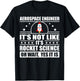 Cool Aerospace Engineer Women Rocket Scientist Space T-Shirt - T-Shirt | Black