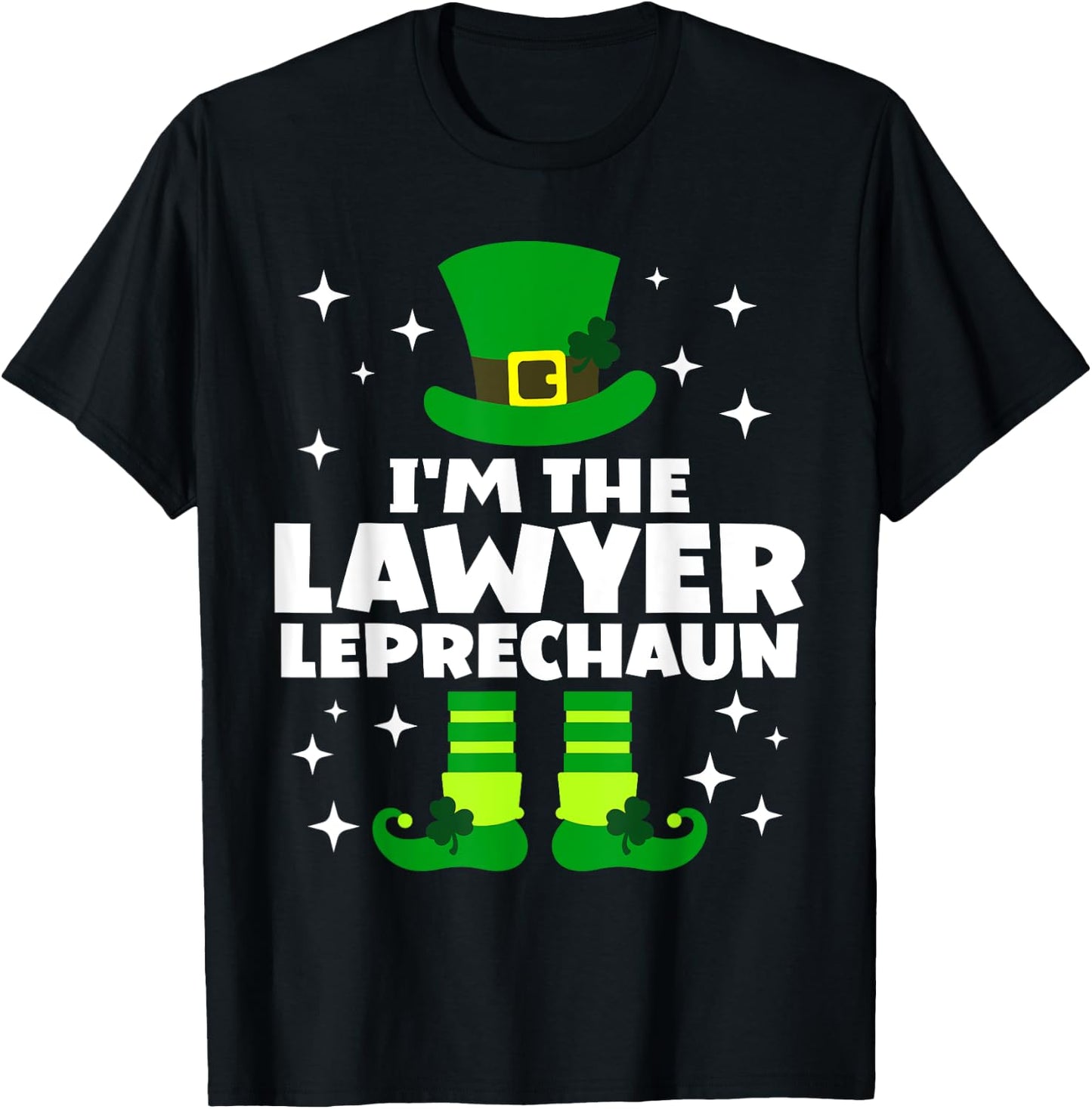 Funny Irish Lawyer Leprechaun Happy St Patricks Day Ireland T-Shirt - T-Shirt | Black