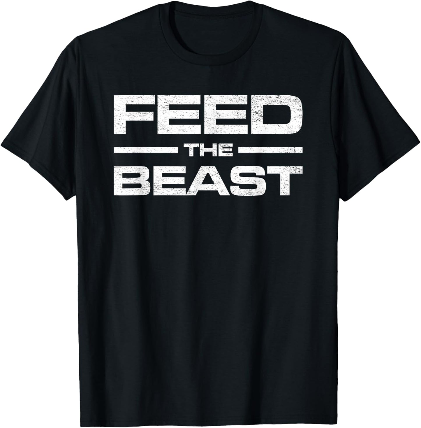 Feed the Beast Mass Gain Muscle Building Gym Workout T-Shirt - T-Shirt | Black