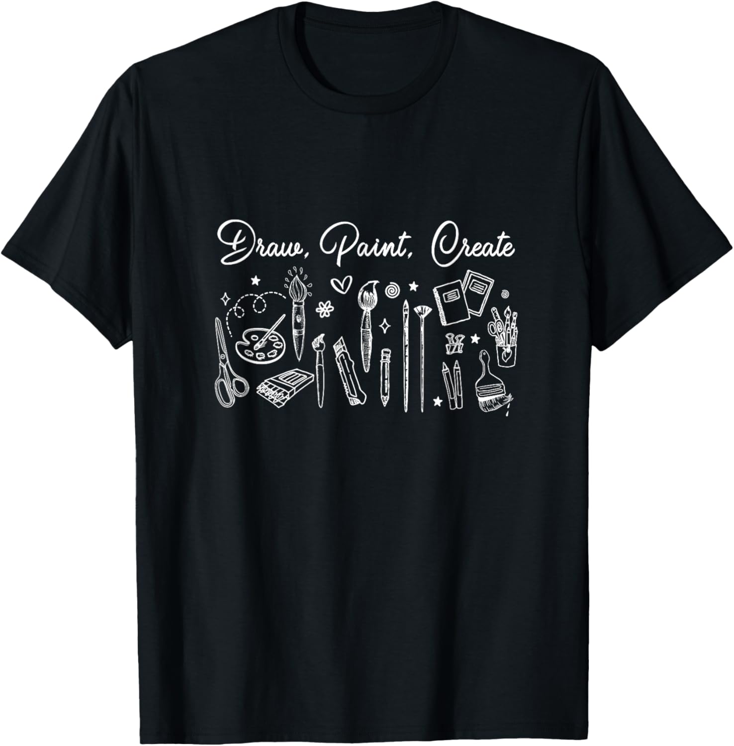 Drawing Painting Creating Proud Art Teacher Artist Painter Women T-Shirt - T-Shirt | Black