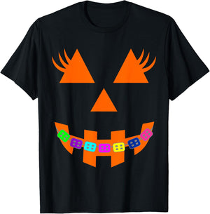 Halloween Pumpkin Face with Braces Orthodontist Costume Kids T-Shirt - T-Shirt | Black