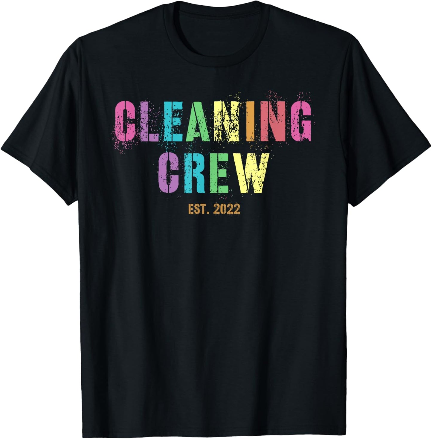 CLEANING CREW Custodian Team Housekeeping Cleaner Squad T-Shirt - T-Shirt | Black