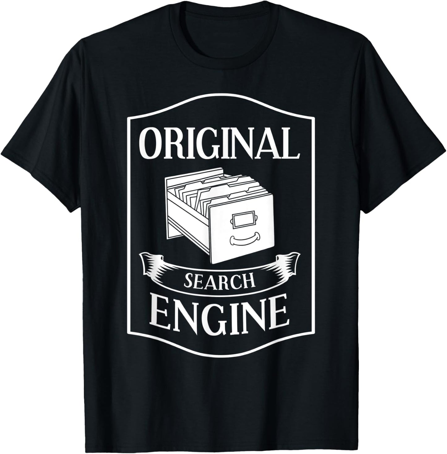 Card Catalog Library Librarian T-Shirt - T-Shirt | Black