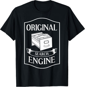 Card Catalog Library Librarian T-Shirt - T-Shirt | Black
