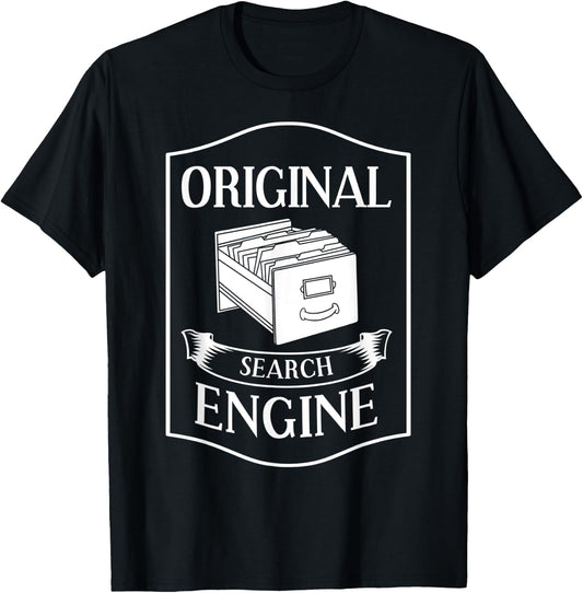 Card Catalog Library Librarian T-Shirt - T-Shirt | Black