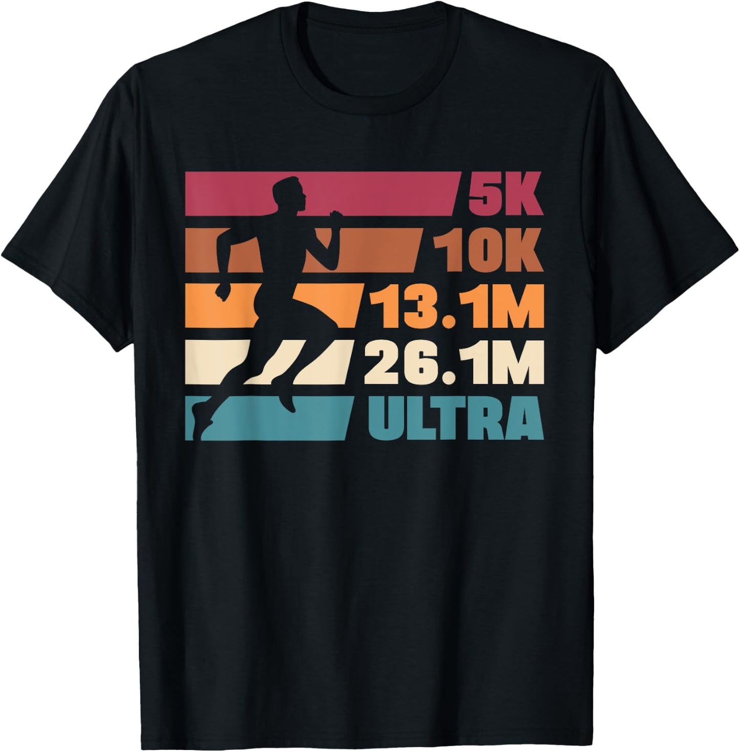 Ultramarathon Marathoner Running Distances T-Shirt - T-Shirt | Black
