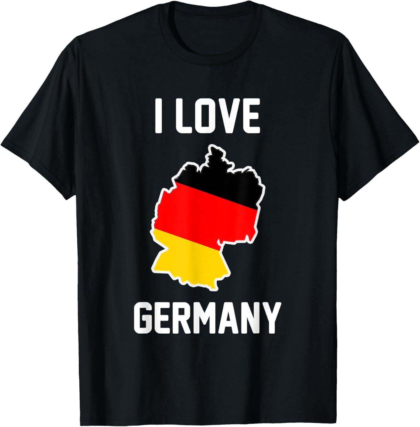 I Love Germany Funny German Flag T-Shirt - T-Shirt | Black