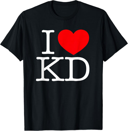 I Love (Heart) KD T-Shirt - T-Shirt | Black