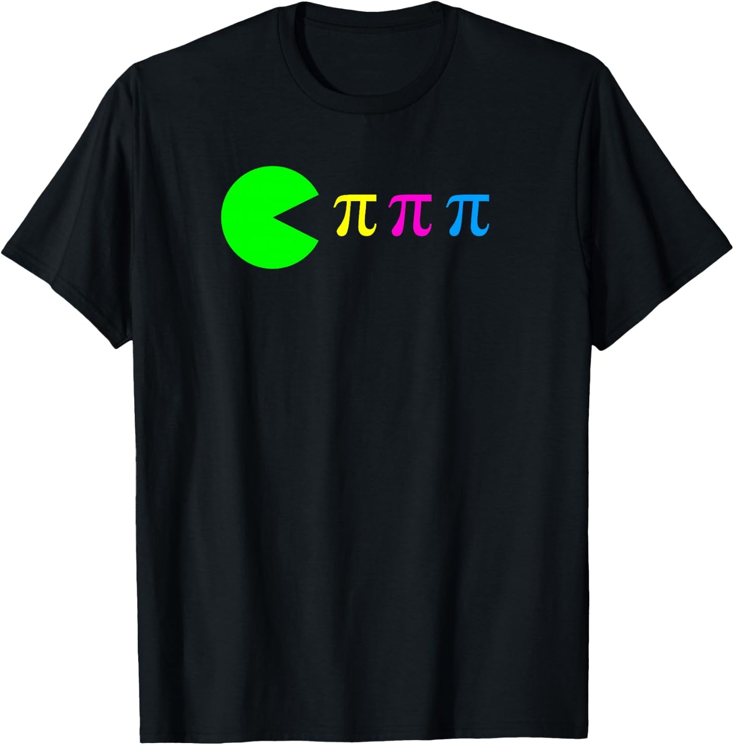 Funny Pi Day Math Science Ate Pi Symbol Color T-Shirt - T-Shirt | Black