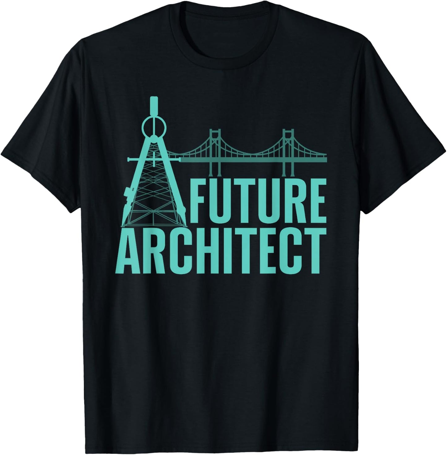 Cool Future Architect Art Boy Girl Kids Architecture Student T-Shirt - T-Shirt | Black