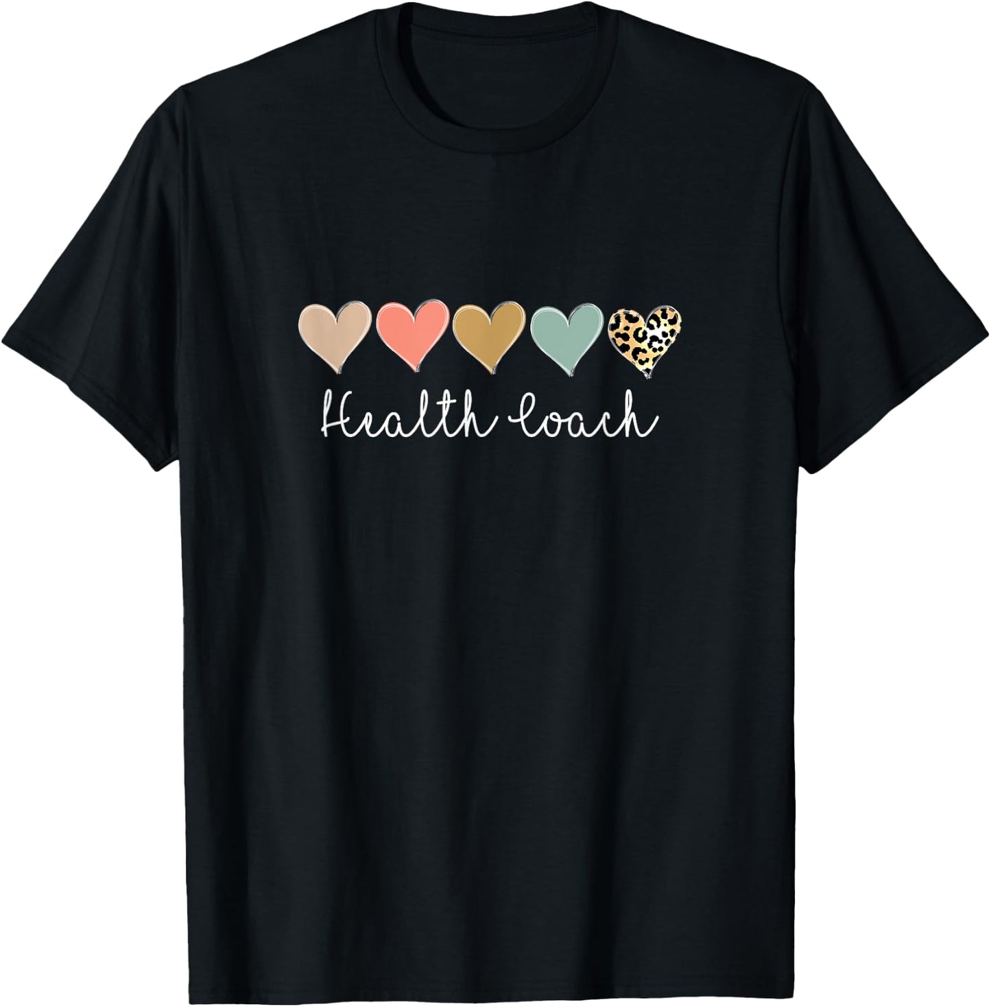 Health Coach, Leopard Wellness Health Coach T-Shirt - T-Shirt | Black