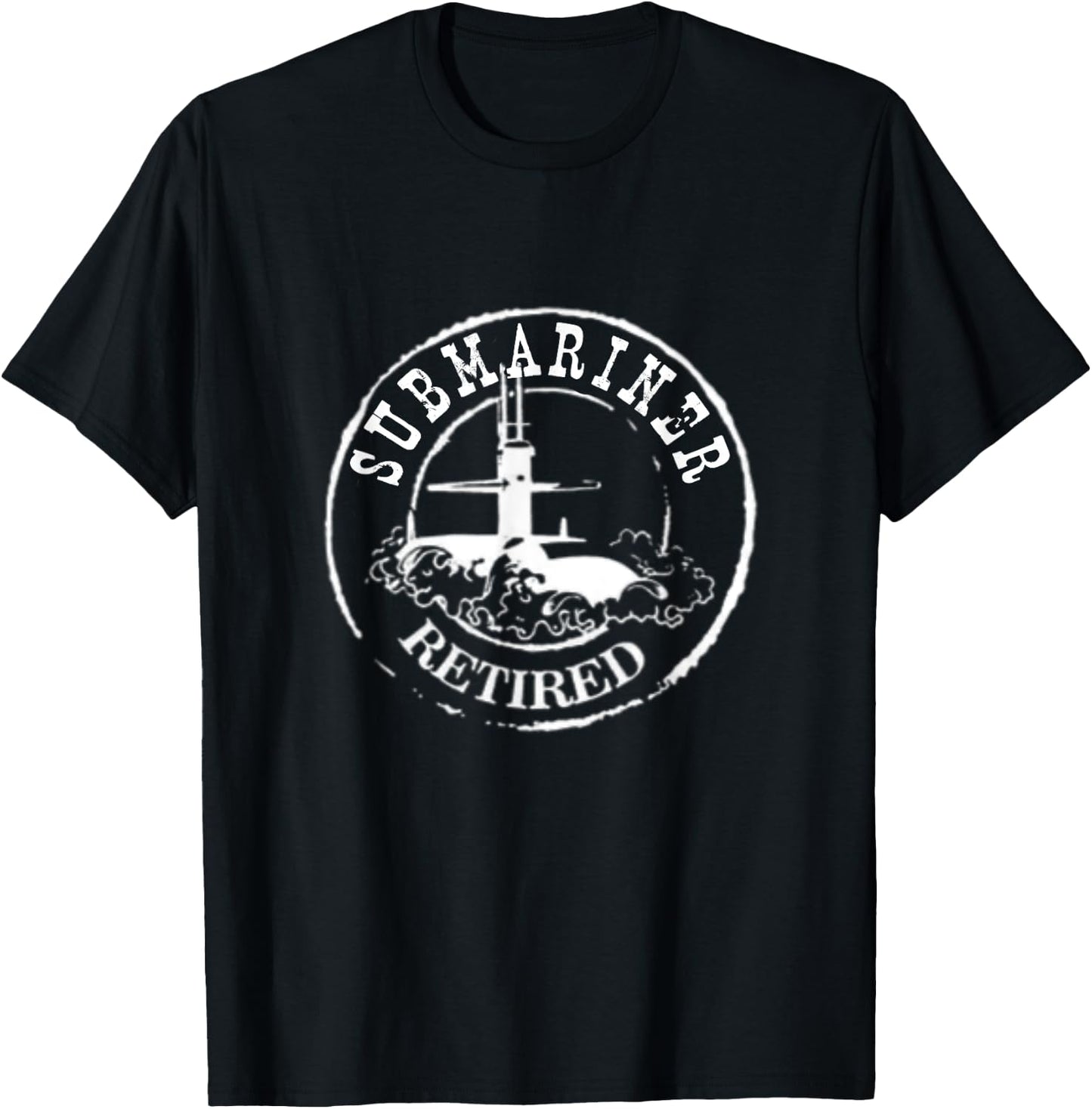 Submariner Retired Stamp Silent Service Veteran Costume T-Shirt - T-Shirt | Black