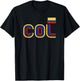 Colombia Flag Retro International Country Colombian Pride T-Shirt - T-Shirt | Black
