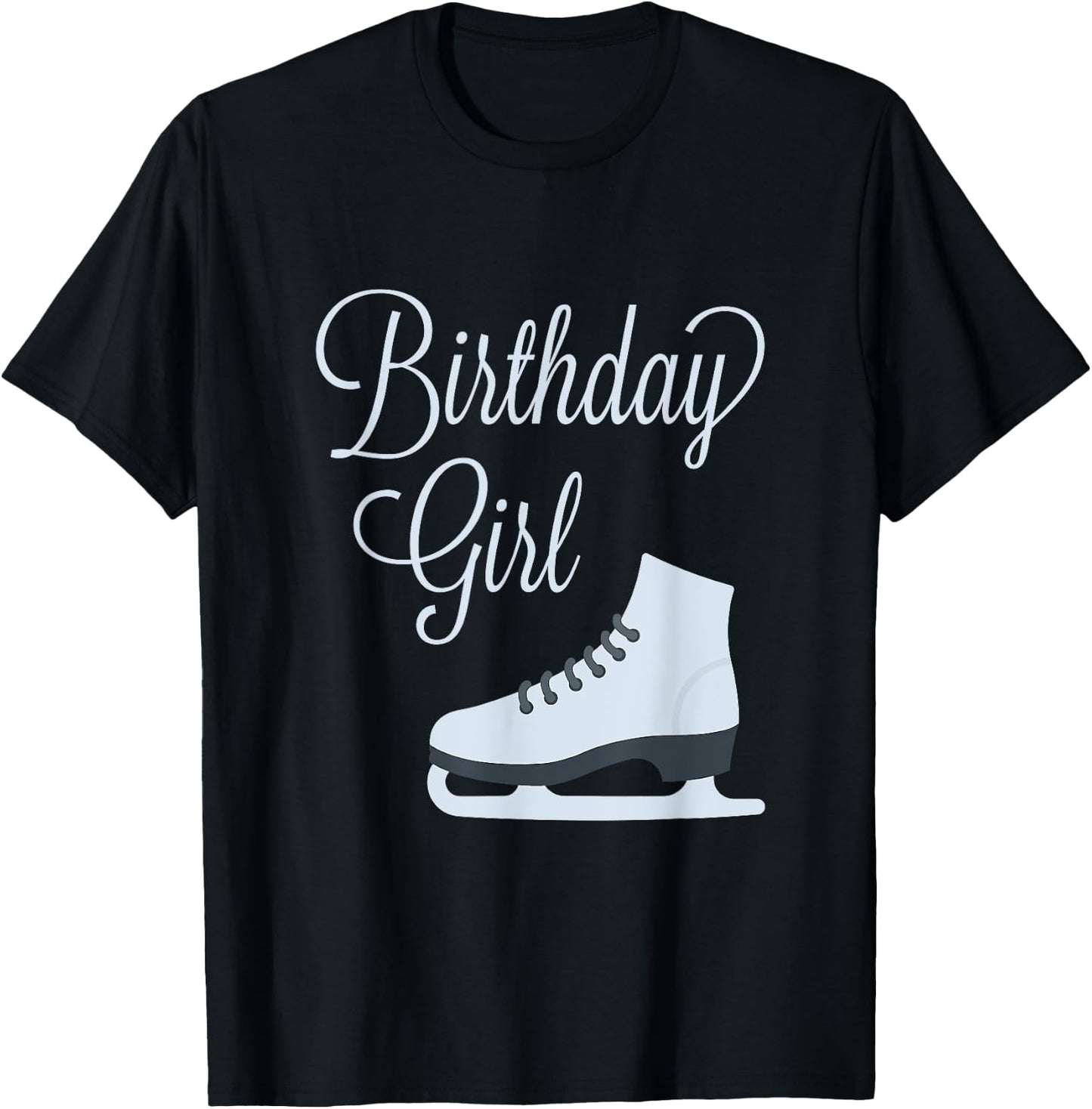 Birthday Girl Ice Skating Party T-Shirt - T-Shirt | Black