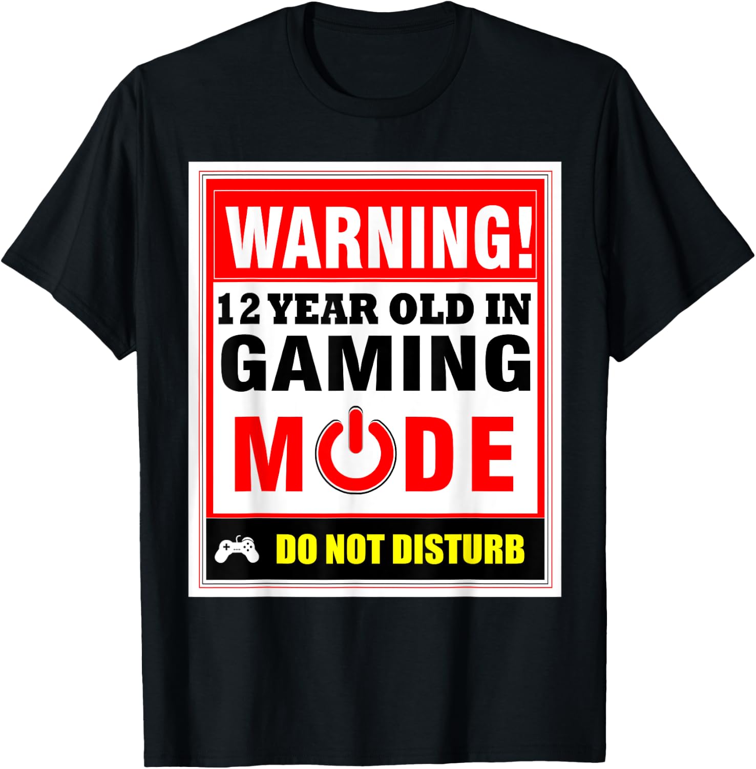 12th Birthday Gamer Boys Girls PC Gaming Shirt T-Shirt - T-Shirt | Black