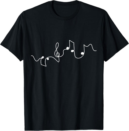MUSIC KEYS | Musician Notes Pianist | Music Notes Melody T-Shirt - T-Shirt | Black