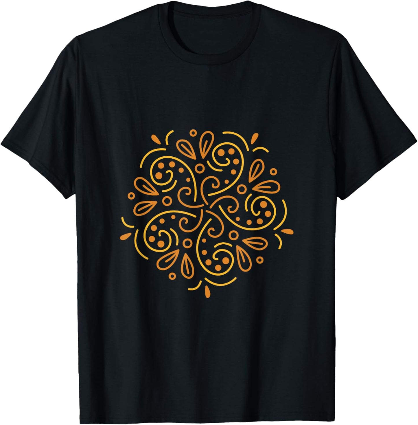 Mandala Chart Buddhism Hinduism Tantra Meditating T-Shirt - T-Shirt | Black