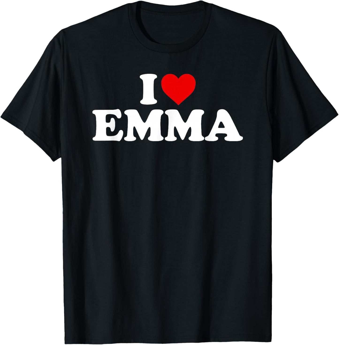 I Love Emma - Heart T-Shirt - T-Shirt | Black
