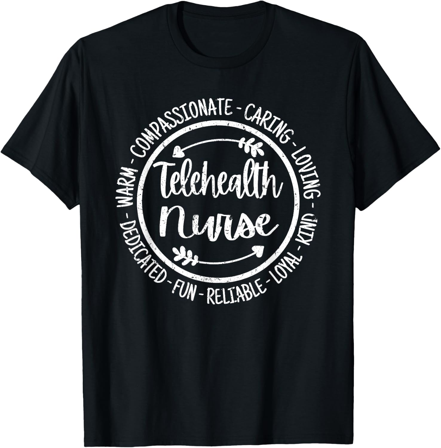 Telehealth Nurse Life Nursing Squad Appreciation Vintage T-Shirt - T-Shirt | Black