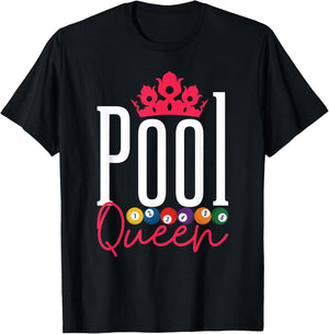 Pool Queen Pool Billiard Snooker Player T-Shirt - T-Shirt | Black