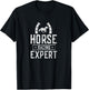 Horse Racing Expert Horses Race Gallop Racer T-Shirt - T-Shirt | Black