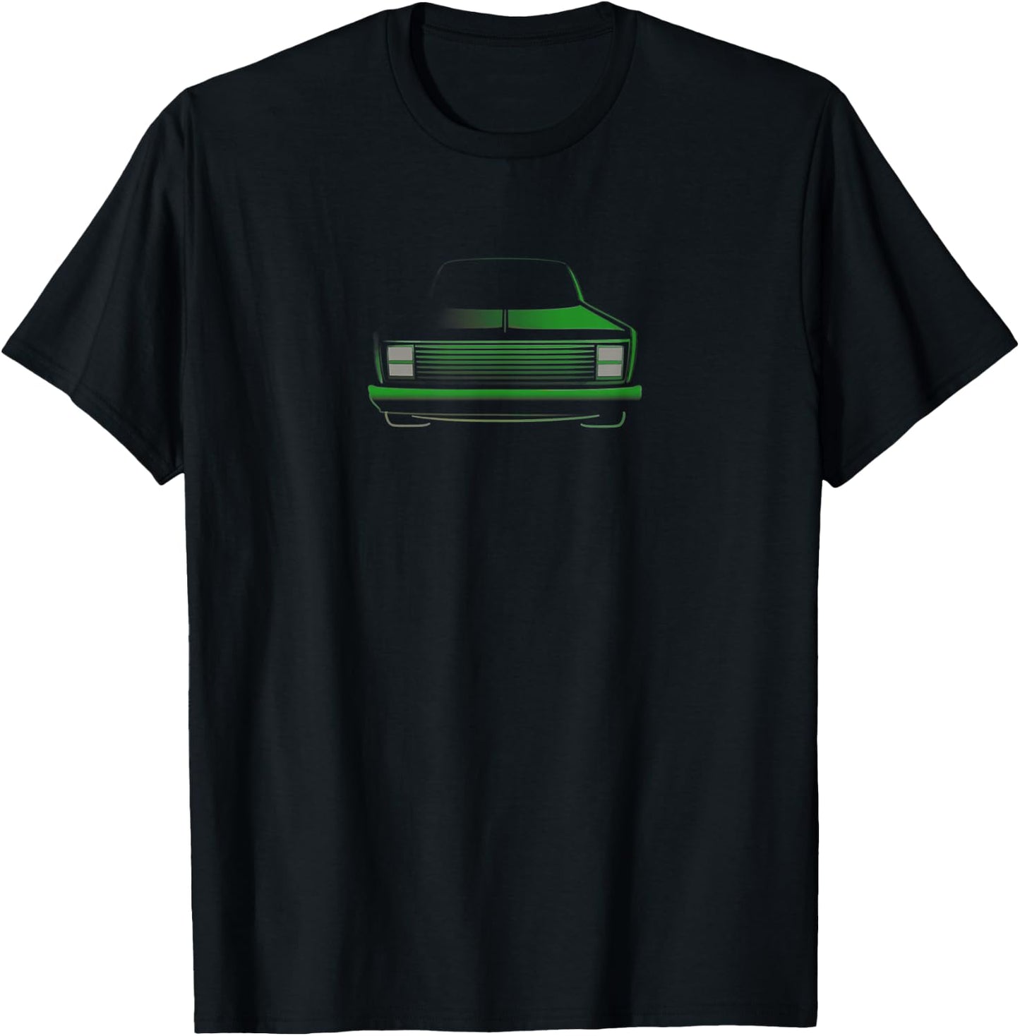 Slammed Square Body Truck Ghosted Green T-Shirt - T-Shirt | Black