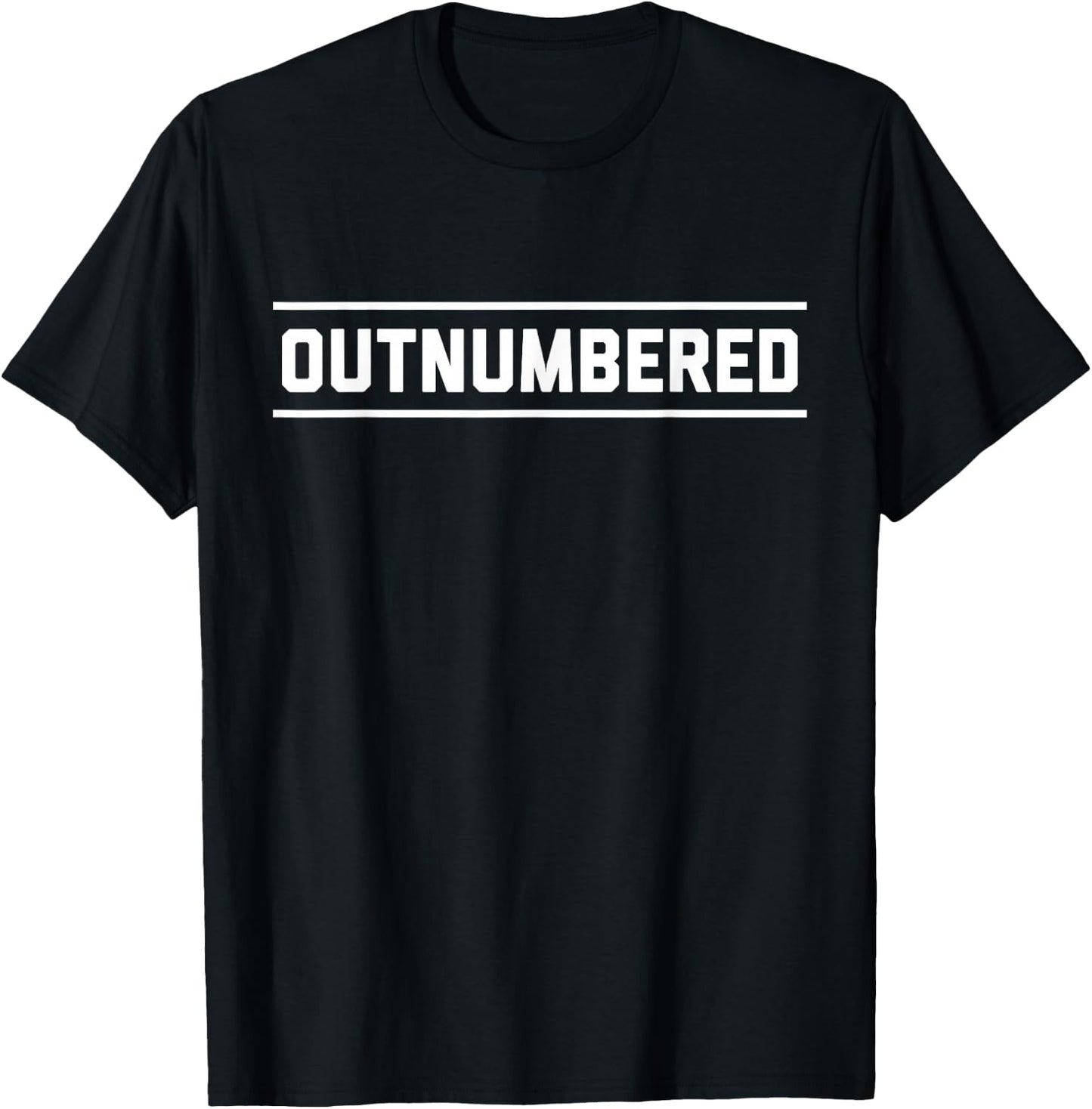 'Outnumbered' By Amount of Kids T-Shirt - T-Shirt | Black