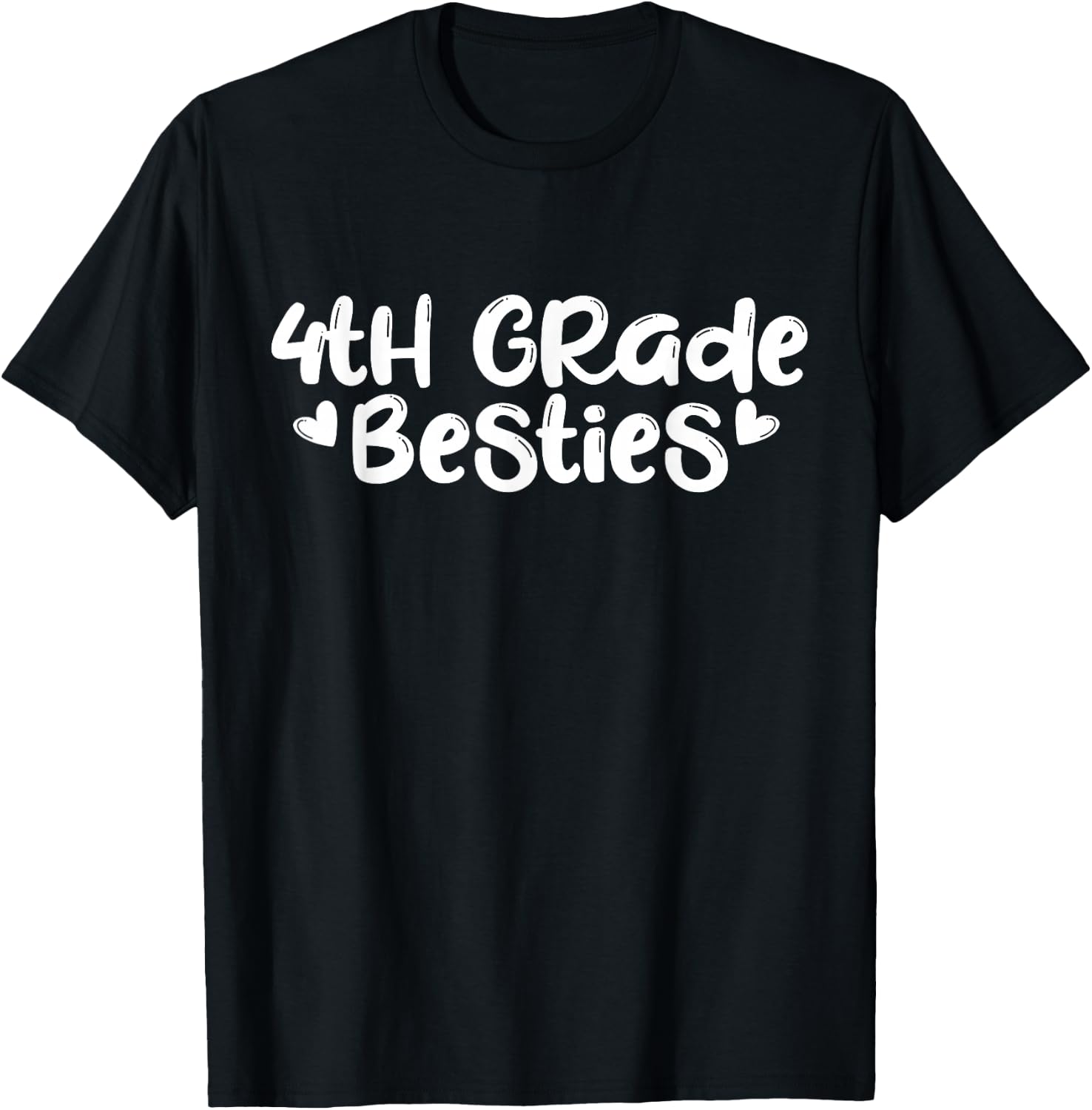 4th Grade Besties Shirt Friend School Teacher Student Gift T-Shirt - T-Shirt | Black
