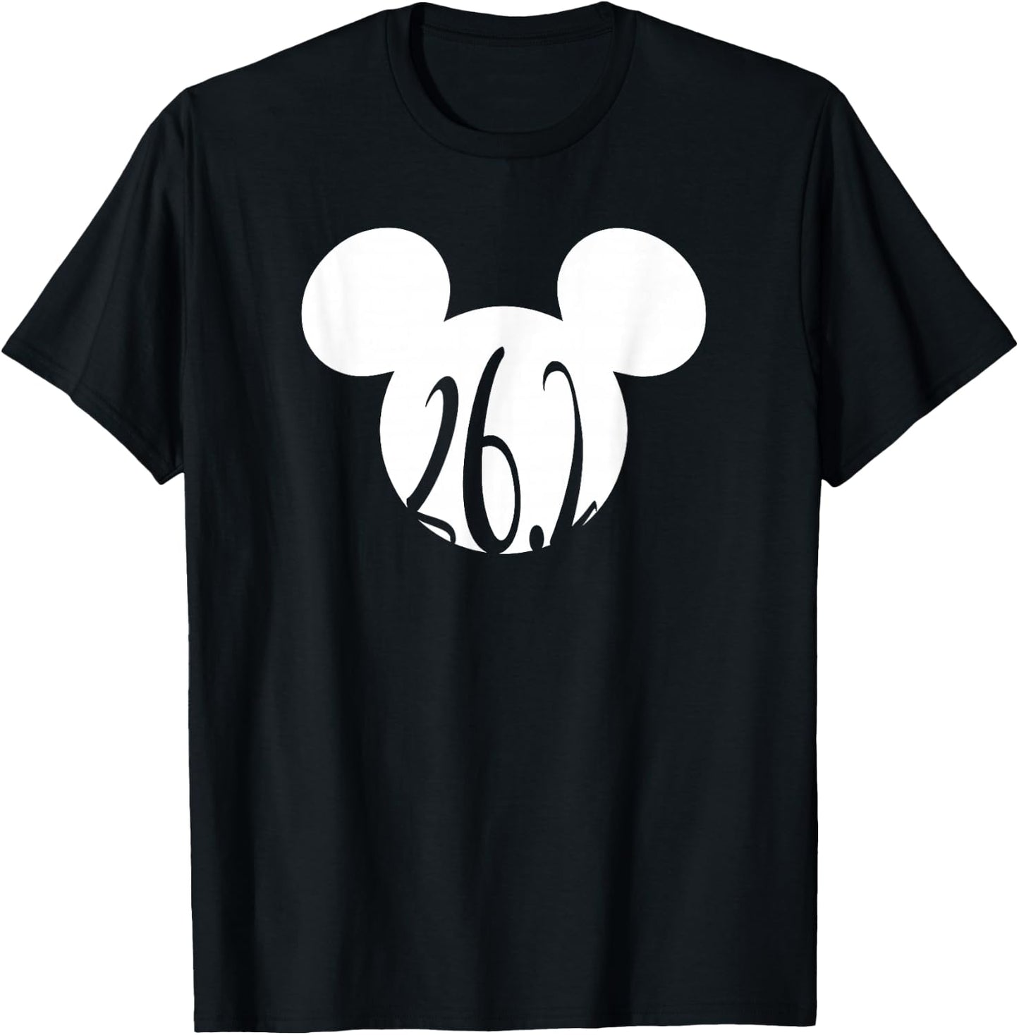 Disney Mickey Mouse Ears Marathon 26.2 Runner T-Shirt - T-Shirt | Black