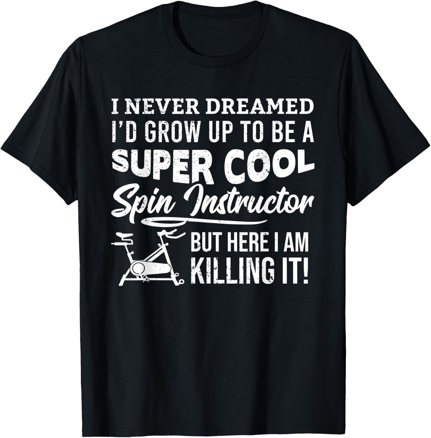 Cute Spin Instructor Cycling Spinning Class Bike Spinner T-Shirt - T-Shirt | Black