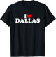 I Love Dallas - Heart T-Shirt - T-Shirt | Black