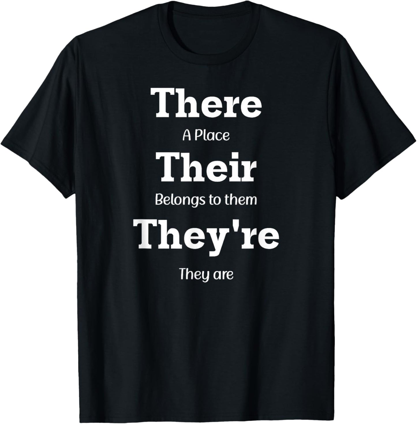 Vocabulary Police Their There They're Funny English Teacher T-Shirt - T-Shirt | Black