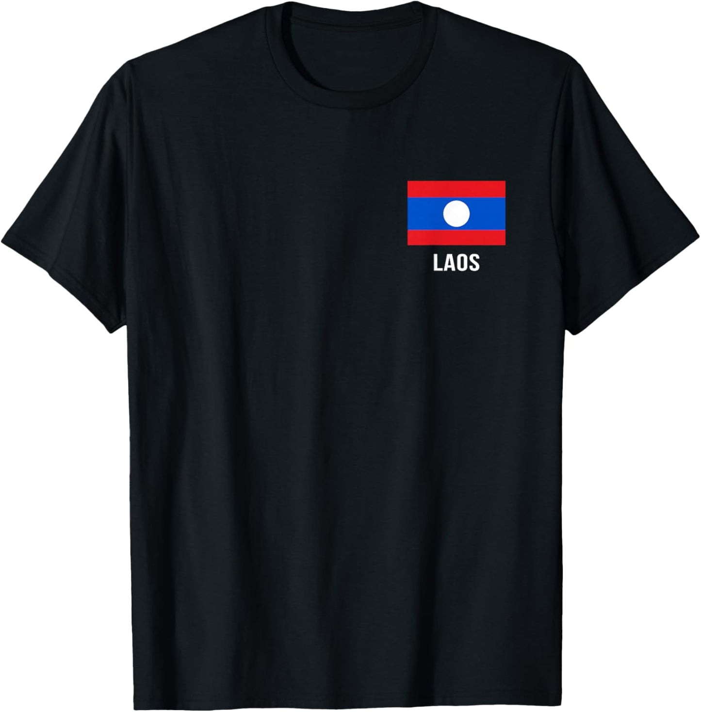 Laos Flag Shirt | Laotian T-Shirt - T-Shirt | Black