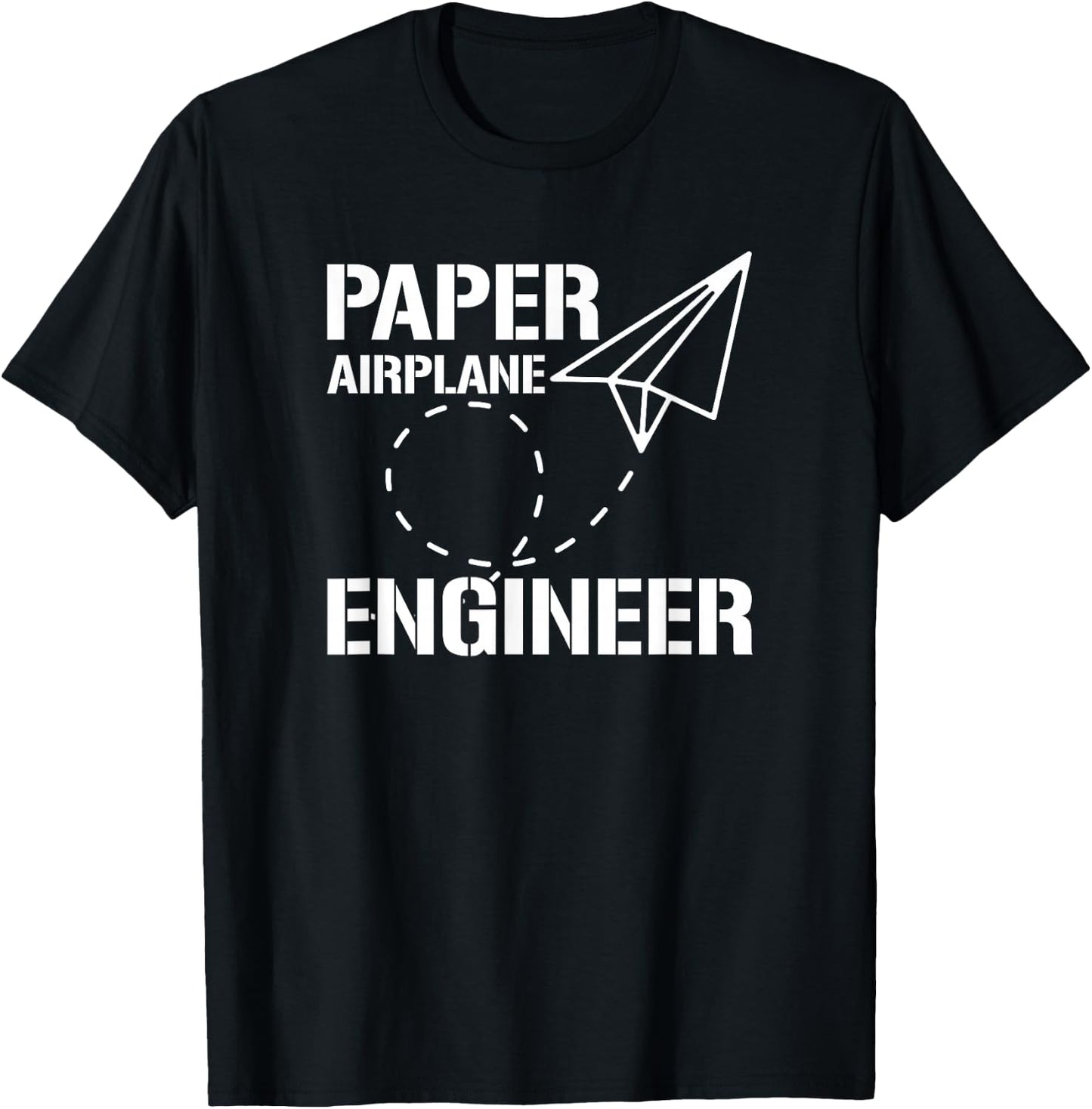 Paper Airplane Engineer, Paper Plane Builder T-Shirt - T-Shirt | Black