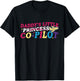 Daddy's Little Co-Pilot Girls Retro Groovy Airplane T-Shirt - T-Shirt | Black