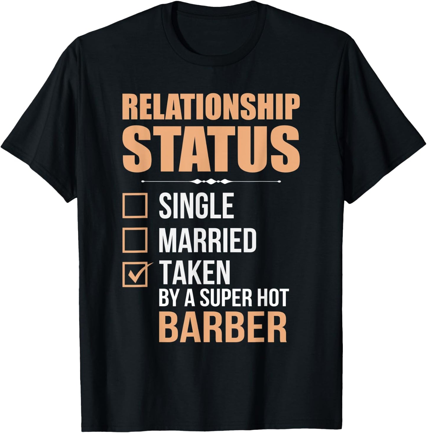 Funny Wife Barber Haircut Girlfriend Boyfriend Husband T-Shirt - T-Shirt | Black