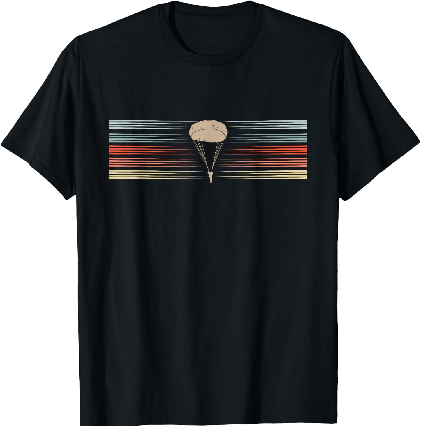 Paratrooper Airborne Jump Vintage T-Shirt - T-Shirt | Black