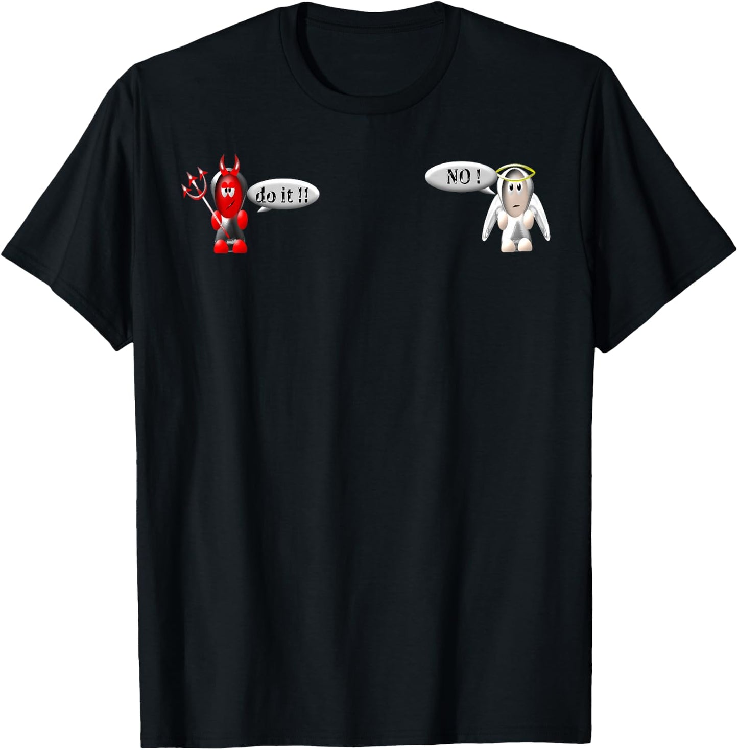 Angel and Devil T-Shirt - T-Shirt | Black