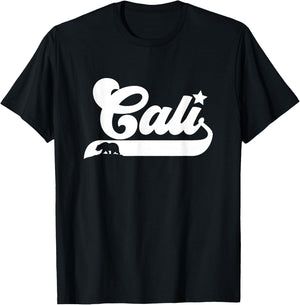 Cali Vintage California Bear USA State Beauty Design Idea T-Shirt - T-Shirt | Black