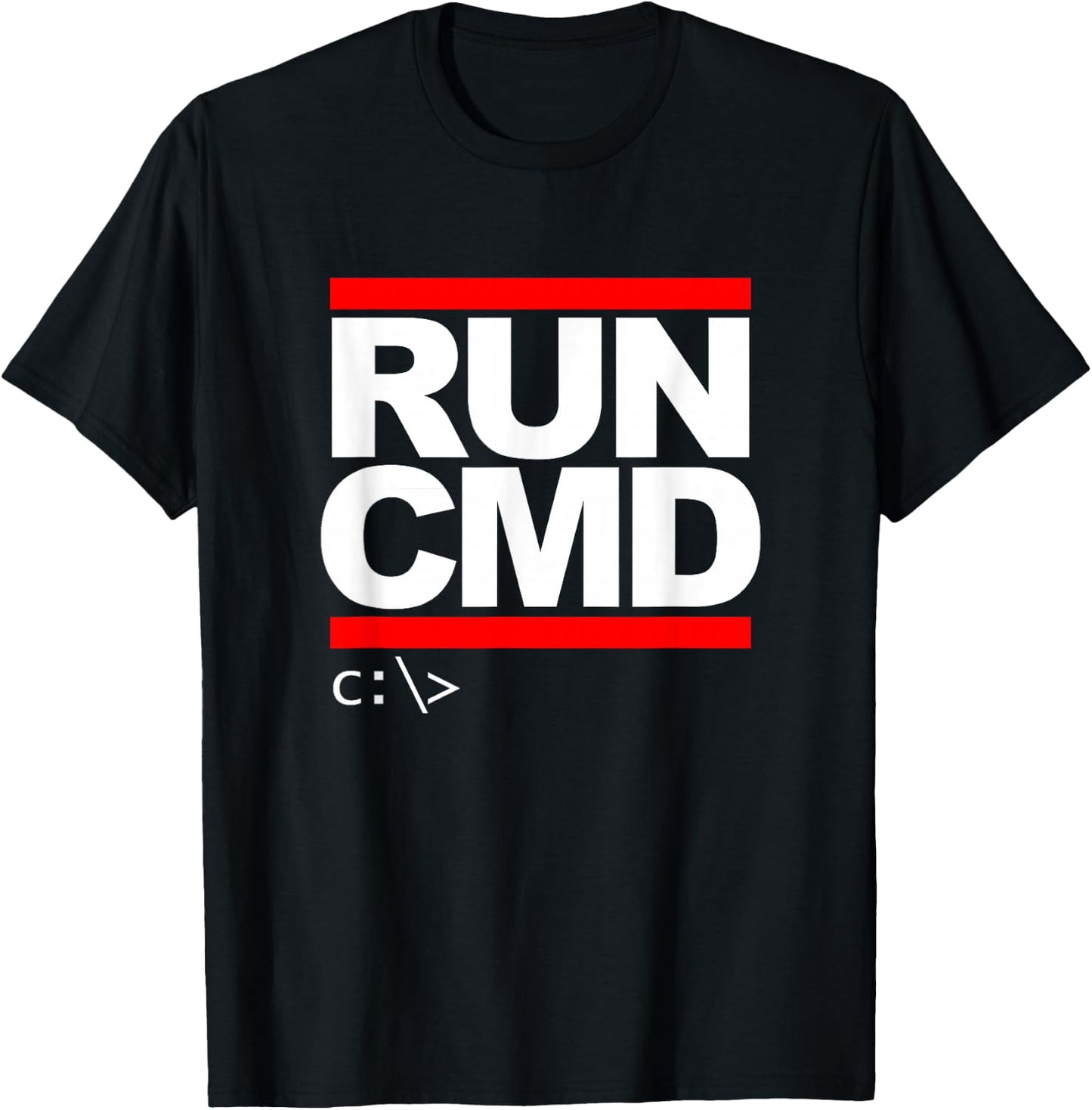 Run CMD for Programmers and Admins T-Shirt - T-Shirt | Black