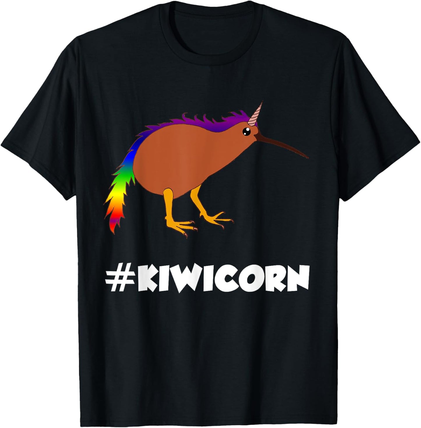 Kiwicorn New Zealand Kiwi Unicorn Funny Kids T-Shirt - T-Shirt | Black